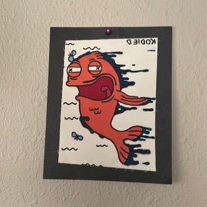 Original painting of the fish from American dad